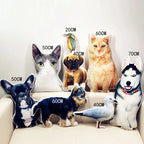 Custom cat shaped photo pillow