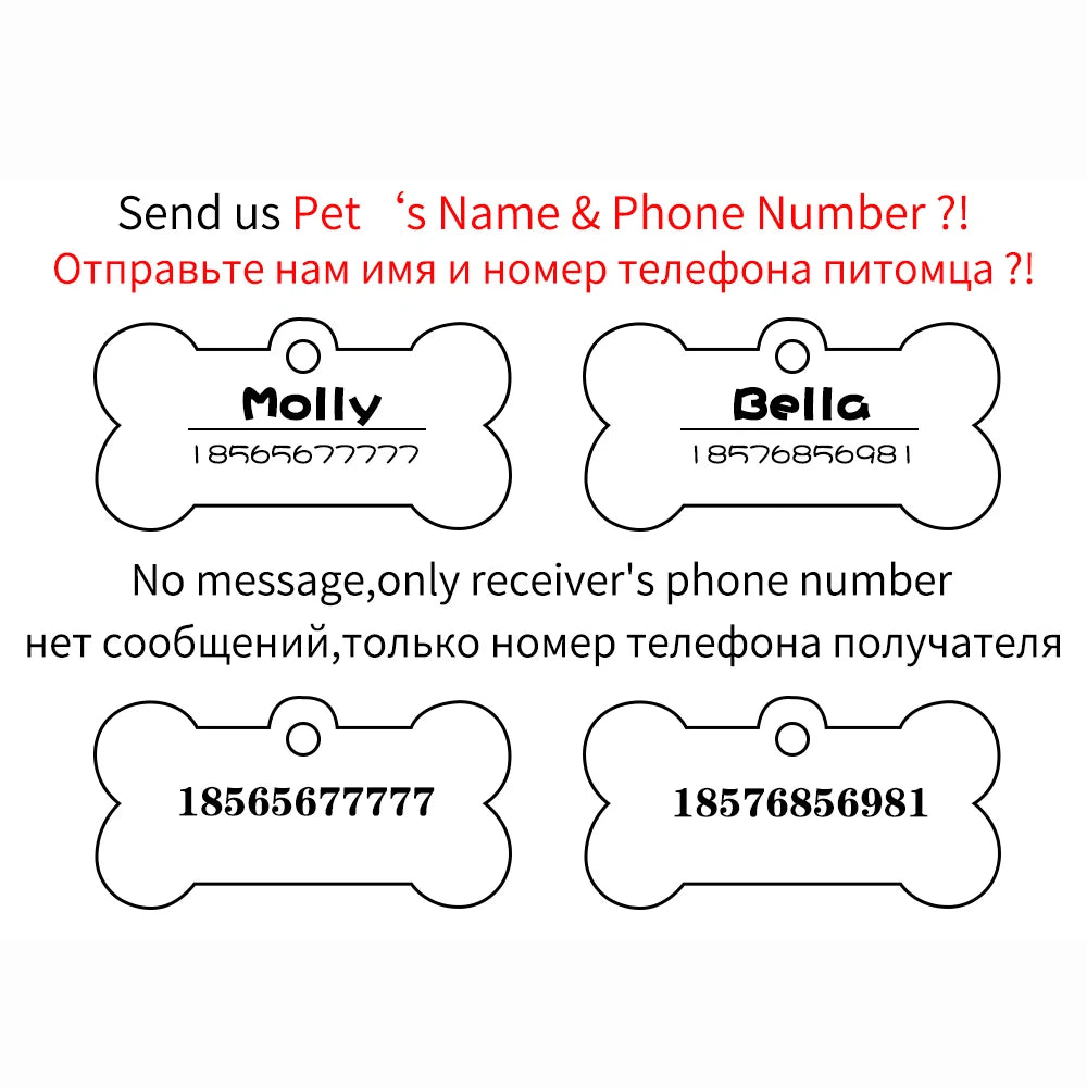 Pet ID tag size guide