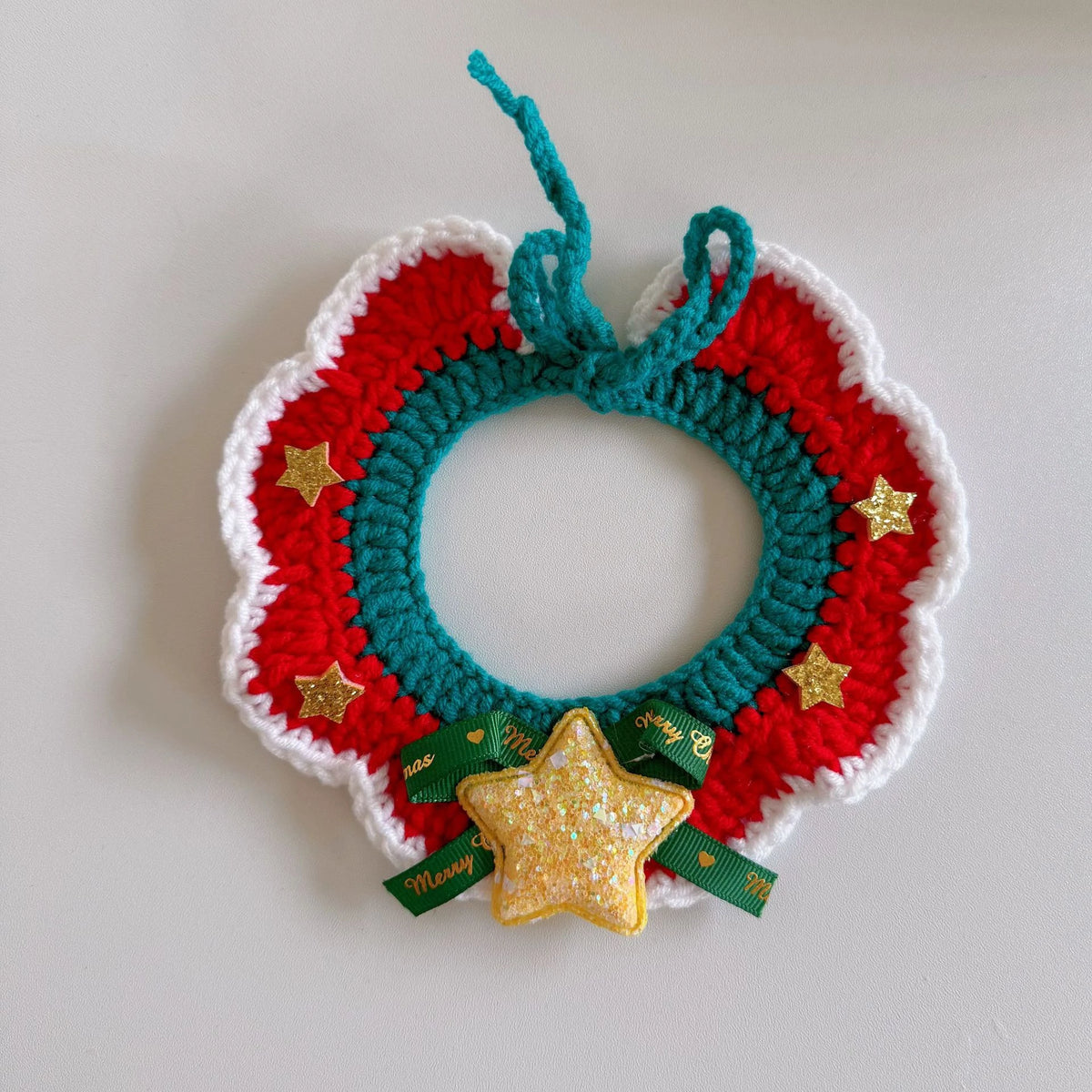 Cute crochet pet accessory