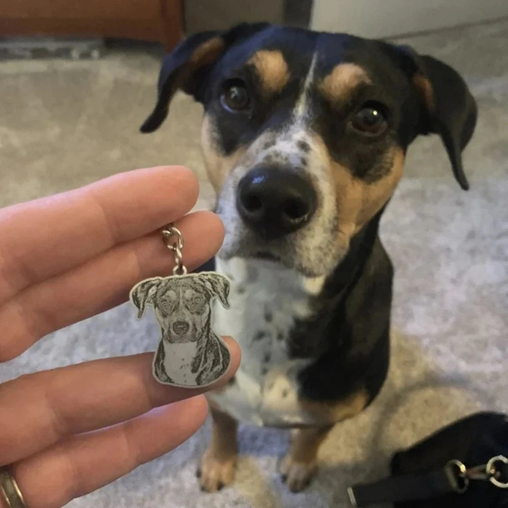 Pet memorial photo necklace