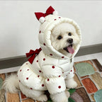 Bow warm pet coat