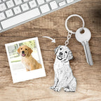 Custom pet photo keychain