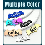 Custom bat pet tag finishes