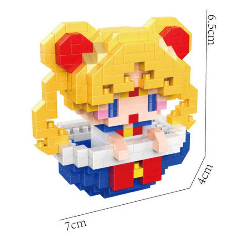 Twin Tails Moon Girl Mini Building Block Figure