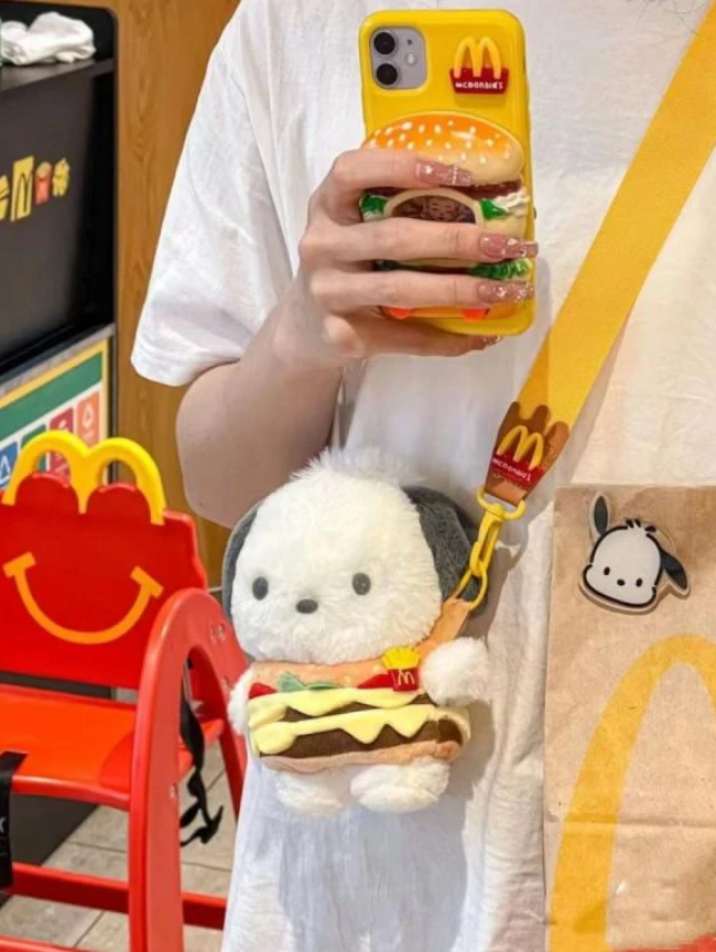 Pochacco Mcdonalds Hamburger Crossbody Bag