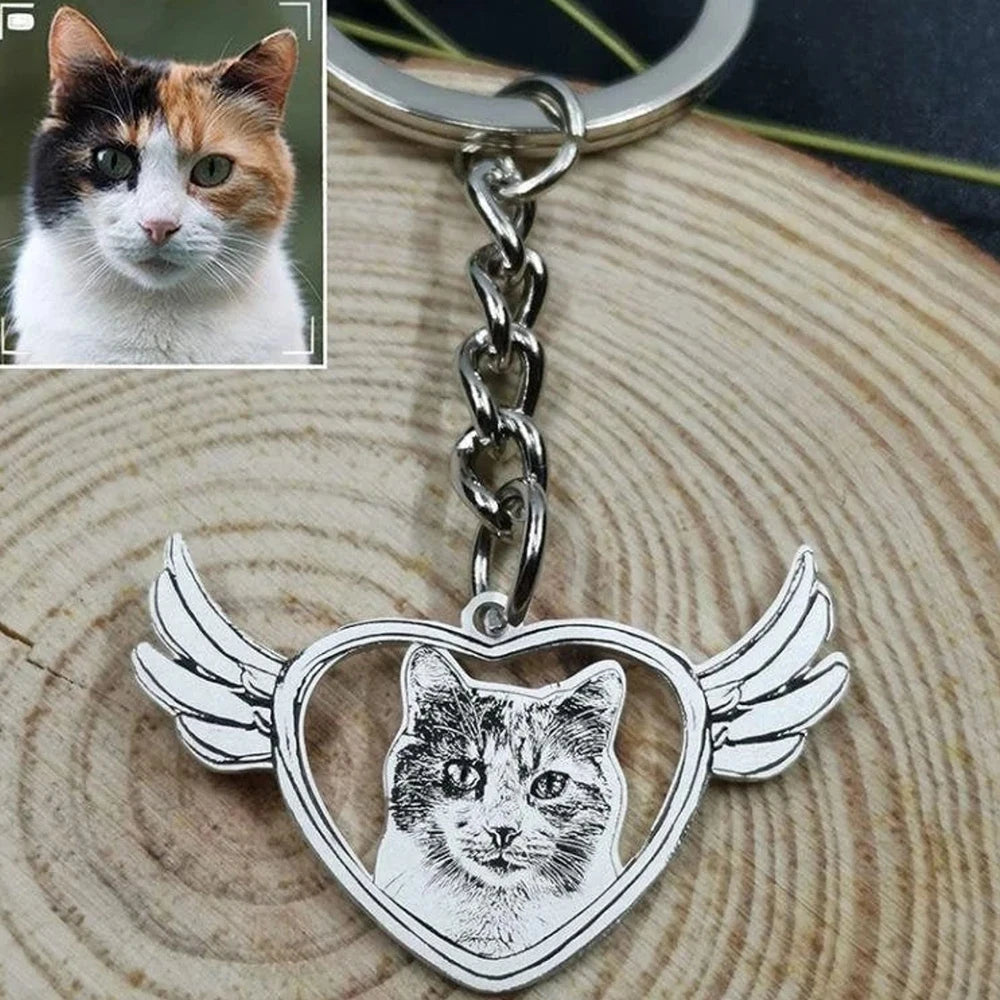 Pet photo charm in gold and silver