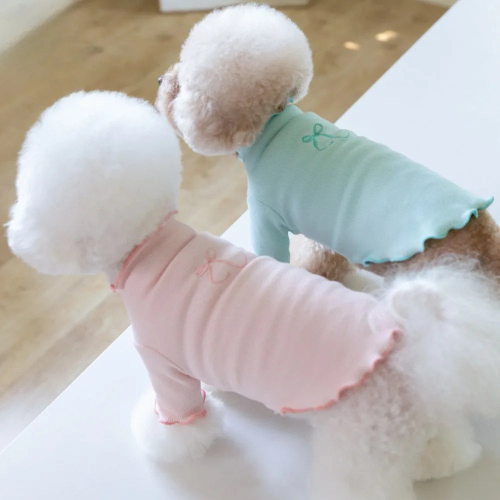 Embroidered lace dog hoodie