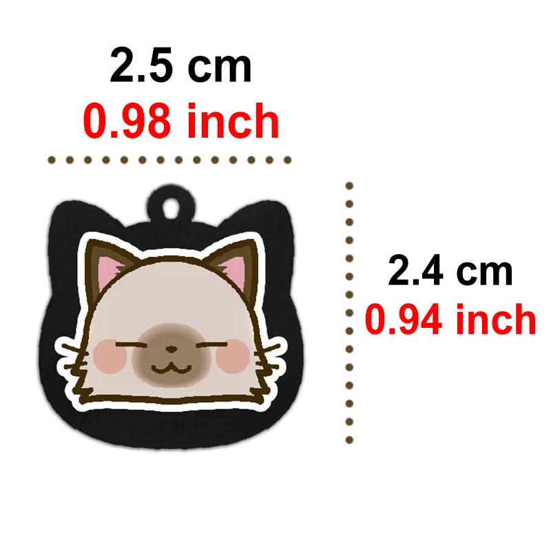 Cute printed cat ID tag designs